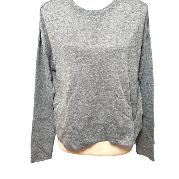 Weatherproof Vintage Texture Melange Sweater Long Sleeve Side Pockets Blue M NWT - Picture 4 of 11